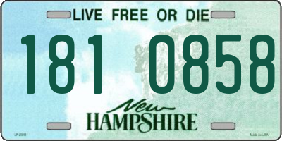 NH license plate 1810858