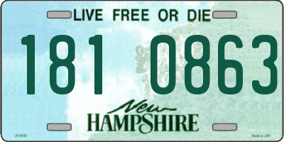 NH license plate 1810863