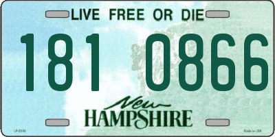 NH license plate 1810866