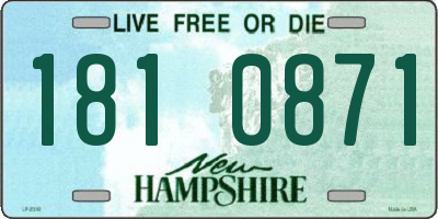 NH license plate 1810871
