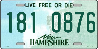 NH license plate 1810876