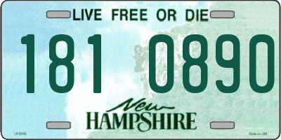 NH license plate 1810890