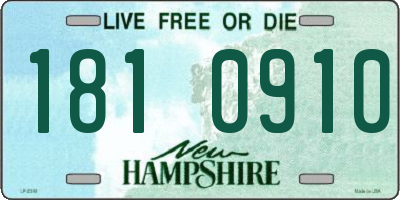 NH license plate 1810910
