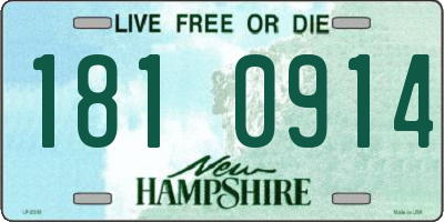 NH license plate 1810914