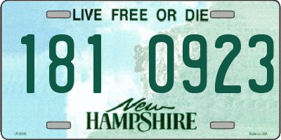 NH license plate 1810923
