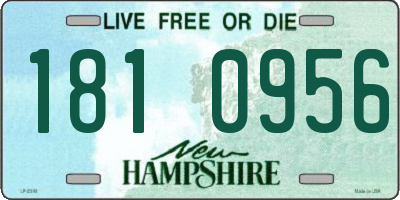 NH license plate 1810956