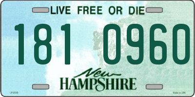 NH license plate 1810960