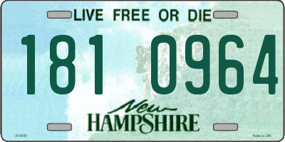 NH license plate 1810964
