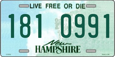 NH license plate 1810991
