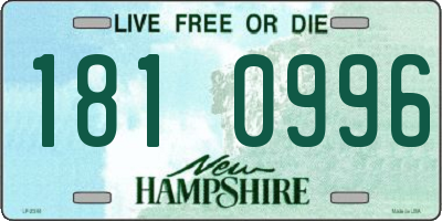 NH license plate 1810996