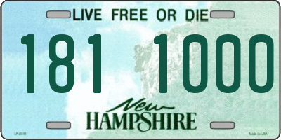 NH license plate 1811000