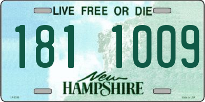 NH license plate 1811009