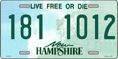 NH license plate 1811012