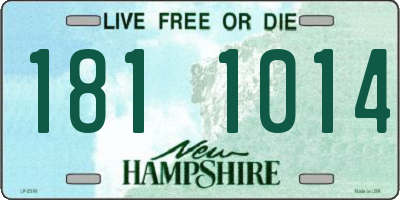 NH license plate 1811014