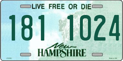 NH license plate 1811024