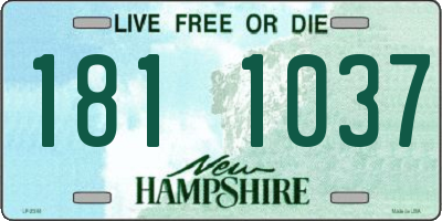 NH license plate 1811037