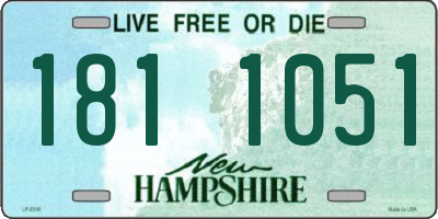NH license plate 1811051