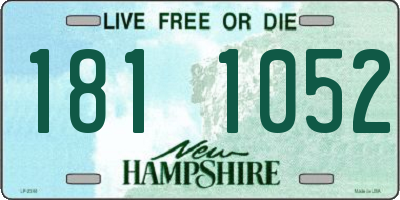 NH license plate 1811052