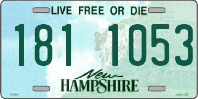 NH license plate 1811053
