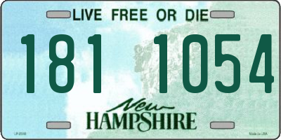 NH license plate 1811054