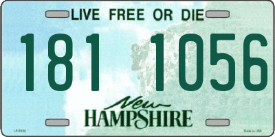 NH license plate 1811056
