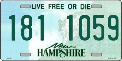 NH license plate 1811059