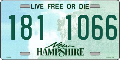 NH license plate 1811066