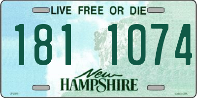 NH license plate 1811074