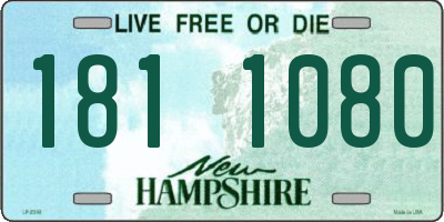 NH license plate 1811080