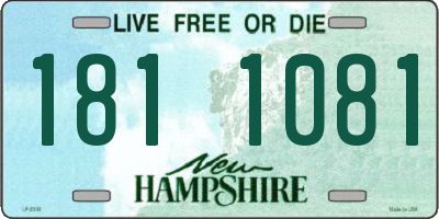NH license plate 1811081