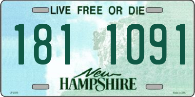 NH license plate 1811091