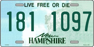 NH license plate 1811097