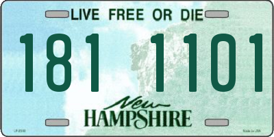 NH license plate 1811101