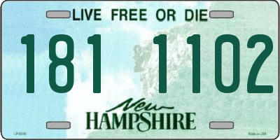 NH license plate 1811102