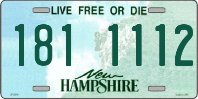 NH license plate 1811112