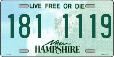 NH license plate 1811119