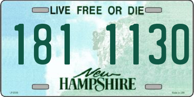 NH license plate 1811130