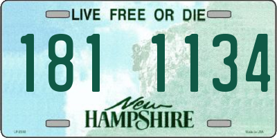 NH license plate 1811134