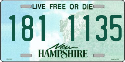 NH license plate 1811135