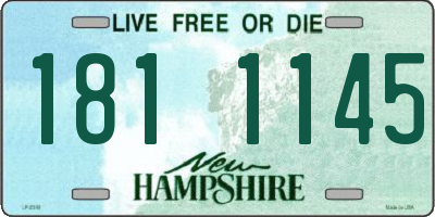 NH license plate 1811145