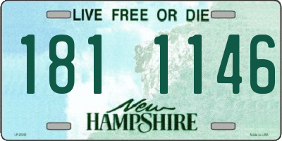 NH license plate 1811146
