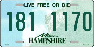 NH license plate 1811170