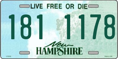 NH license plate 1811178