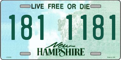 NH license plate 1811181