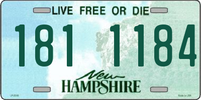 NH license plate 1811184