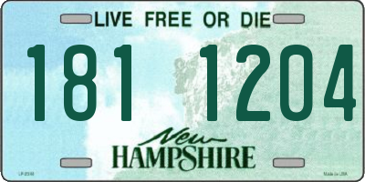 NH license plate 1811204