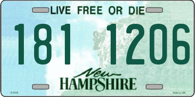 NH license plate 1811206