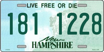 NH license plate 1811228