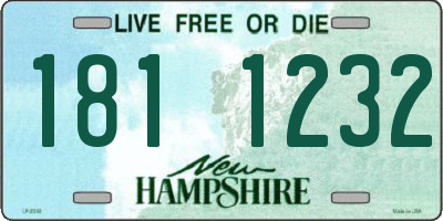 NH license plate 1811232
