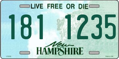 NH license plate 1811235